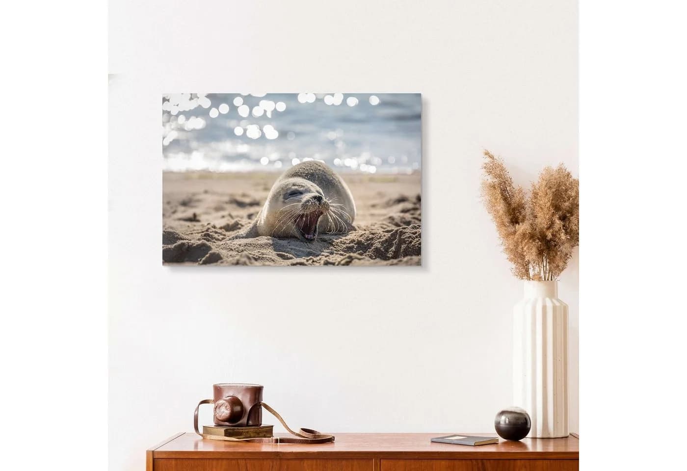 Posterlounge Acrylglasbild Junge Robbe am Strand auf Sylt - Bild 4