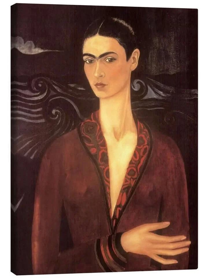 Posterlounge Leinwandbild Frida Kahlo Selbstporträt Samtkleid 1926 - Bild 2