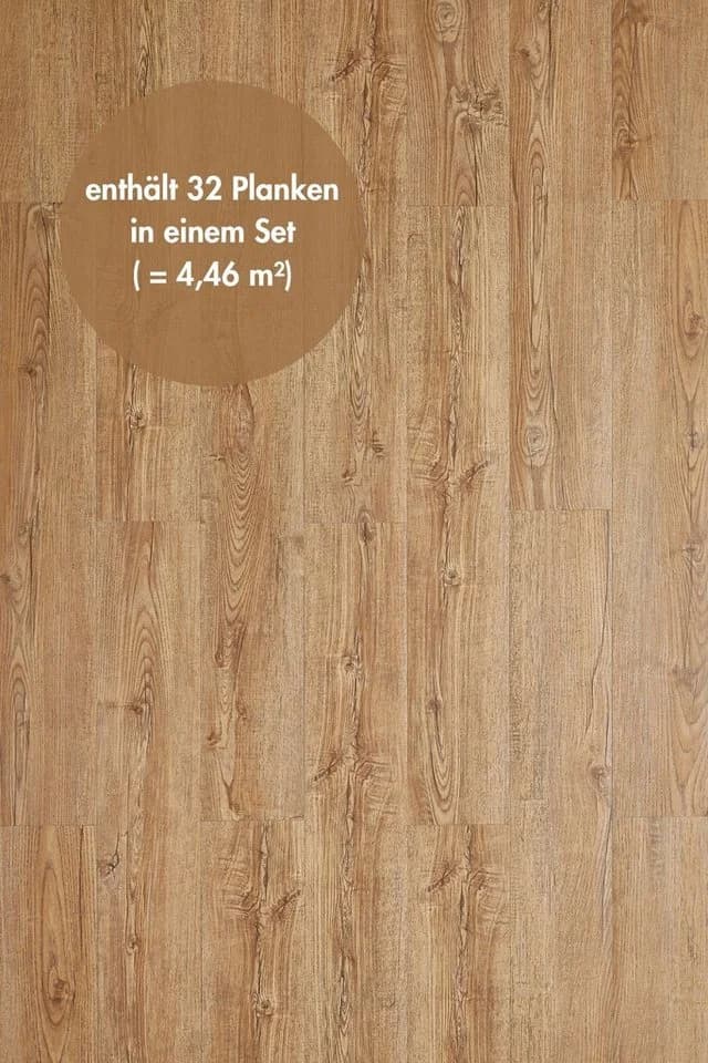 misento Vinylboden selbstklebend Holzoptik 32 Planken