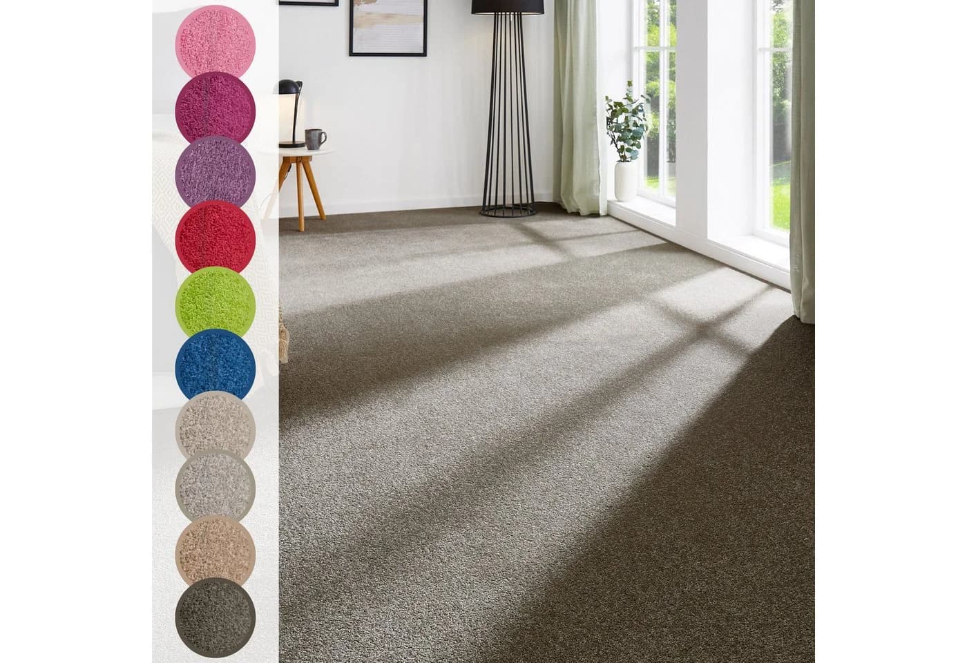 ANDIAMO Teppichboden Ines Grau-Braun Kräuselvelours - Bild 2