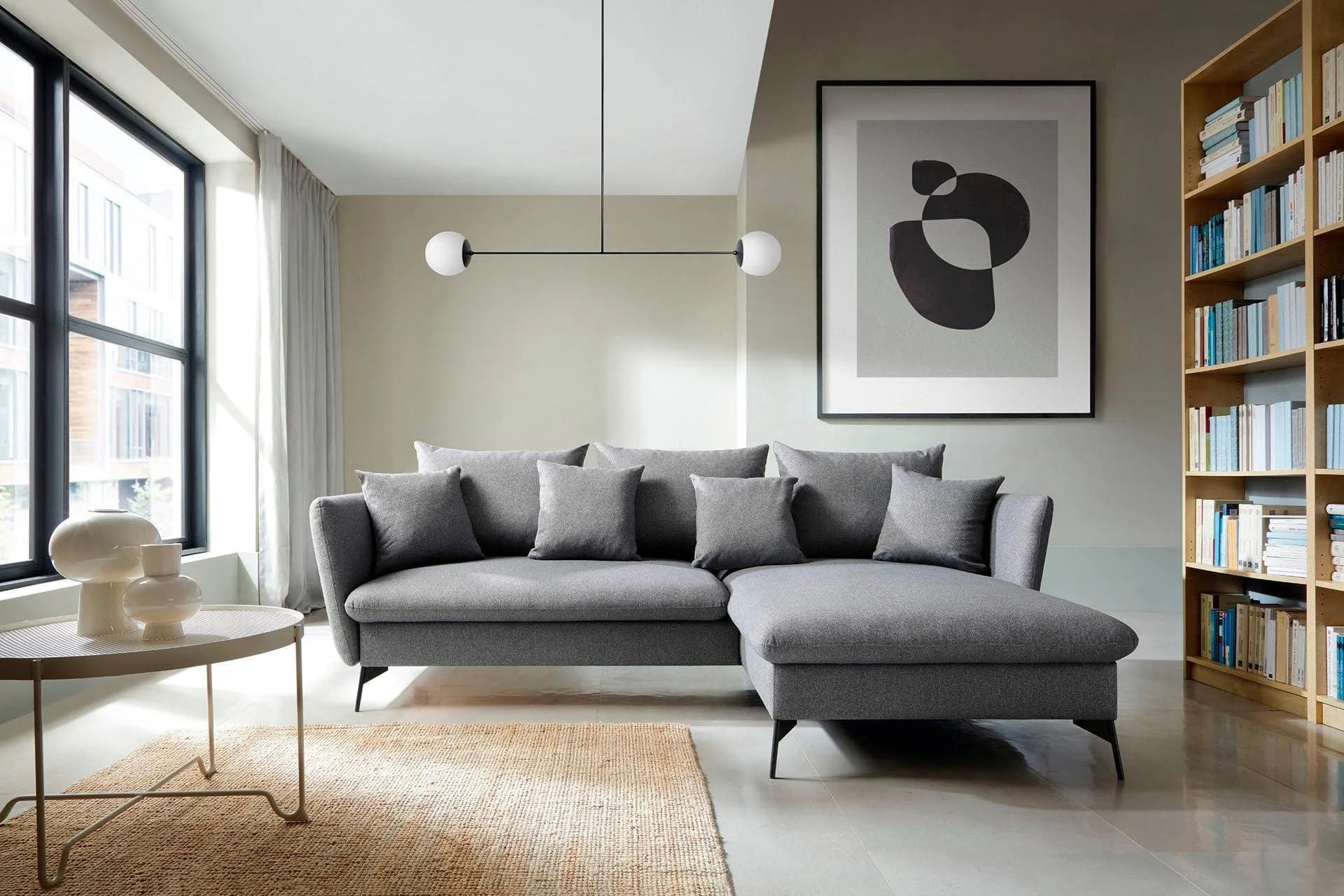OTTO HOME Ecksofa LIVORNO L-Form Anthrazit mit Bettkasten