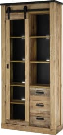 Home Affaire Vitrine Sherwood Industrial-Style Glasvitrine Braun Bild 2