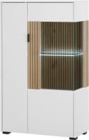 Vitrine INOSIGN Hudson Stauraumvitrine Weiß/Eiche Bild 1