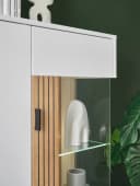 Vitrine INOSIGN Hudson Stauraumvitrine Weiß/Eiche Bild 5