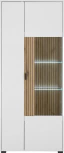 HOME AFFAIRE Vitrine Hudson Weiß Schwarz Metallgriffe Bild 3