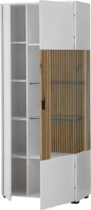 HOME AFFAIRE Vitrine Hudson Weiß Schwarz Metallgriffe Bild 4