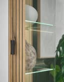 HOME AFFAIRE Vitrine Hudson Weiß Schwarz Metallgriffe Bild 5