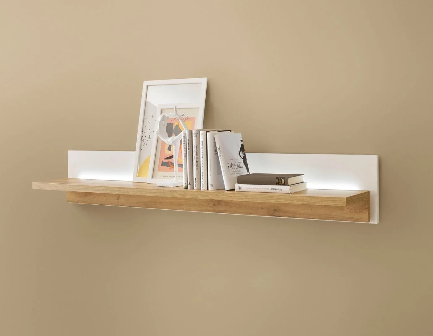 HOME AFFAIRE Wandboard LONG ISLAND Weiß Eiche mit LED-Beleuchtung - Bild 2
