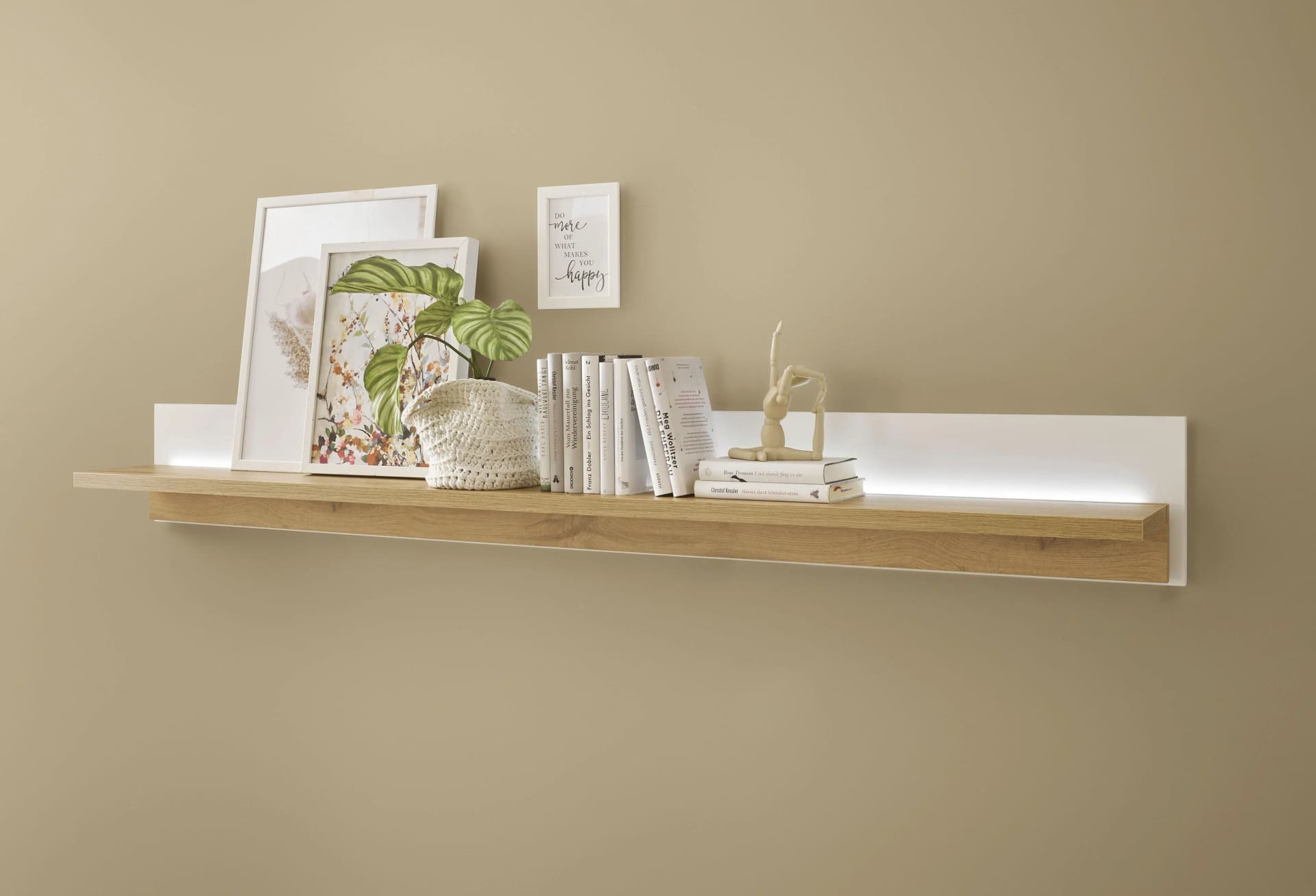 HOME AFFAIRE Wandboard LONG ISLAND Weiß mit LED-Beleuchtung