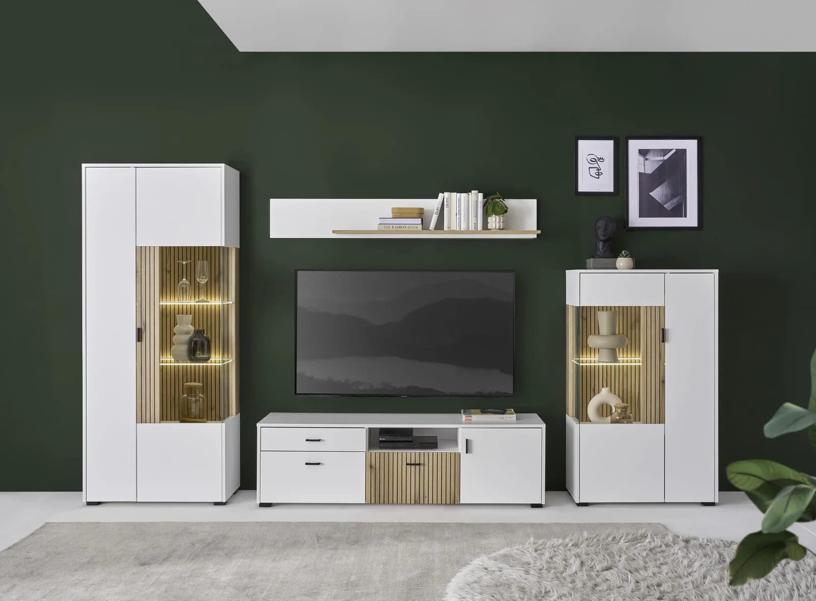 Home Affaire Wohnwand Hudson, Weiß, 320 cm