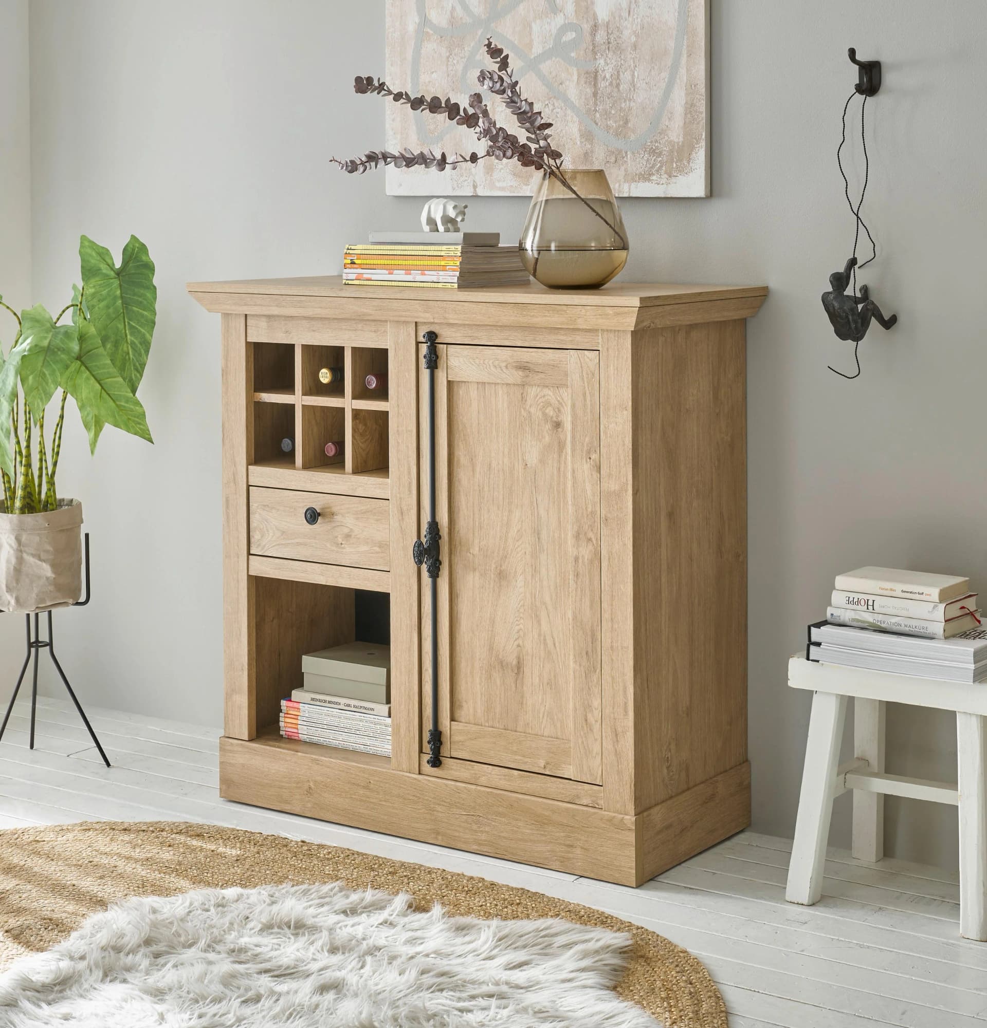 HOME AFFAIRE Highboard Cornwall Eiche Landhausstil Sideboard