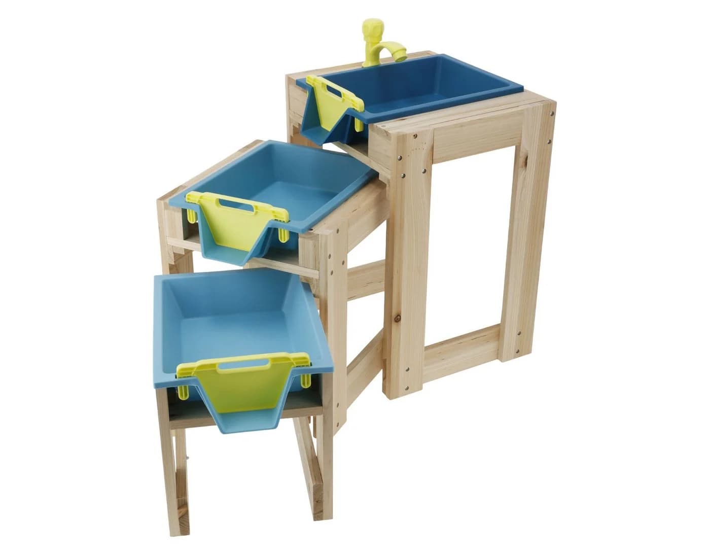 Lupilu Wasserspieltisch aus Holz mit 3 Spielebenen und Wasseranschluss