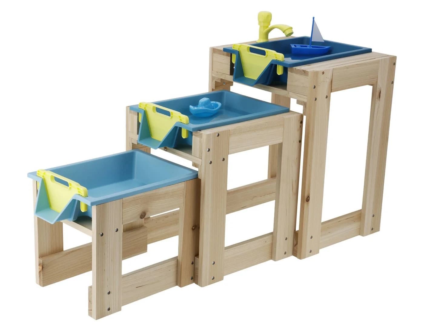 Lupilu Wasserspieltisch aus Holz mit 3 Spielebenen und Wasseranschluss - Bild 2