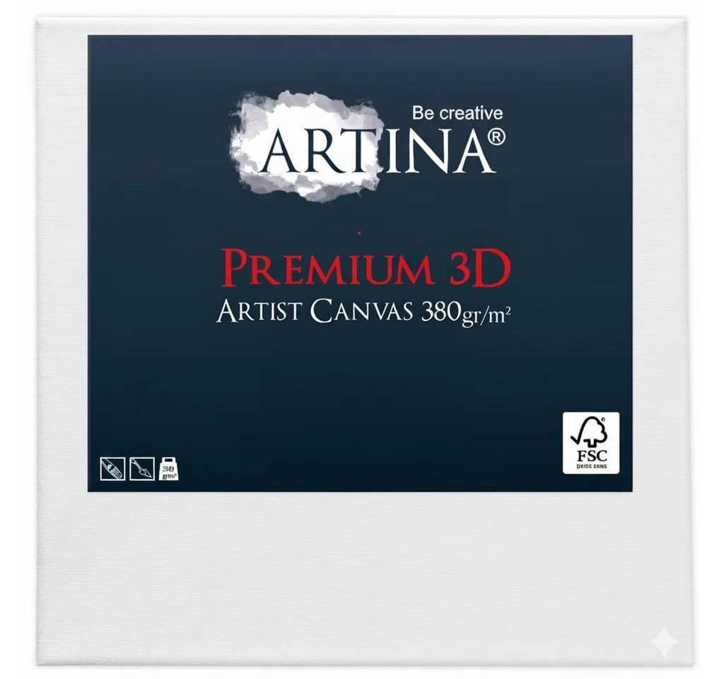Artina Keilrahmen Leinwand Premium 3D 24x30cm 380g/m² Weiß - Bild 2