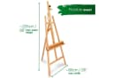 Professionelle Staffelei aus Buchenholz, Natur, 140x225x13 cm Bild 1