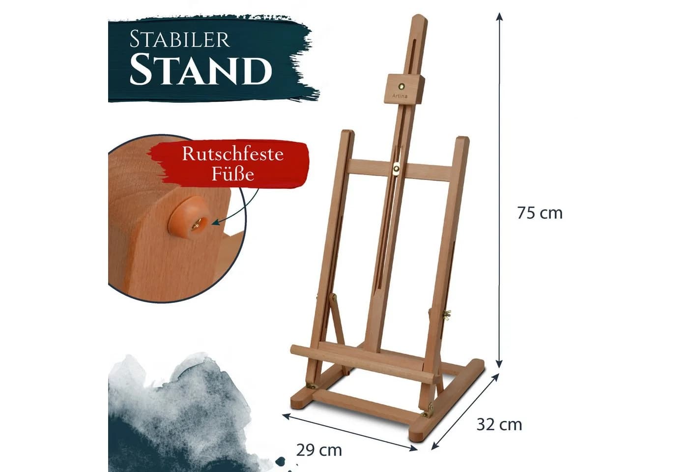 Artina Tischstaffelei Metz Buchenholz bis 57cm - Bild 5