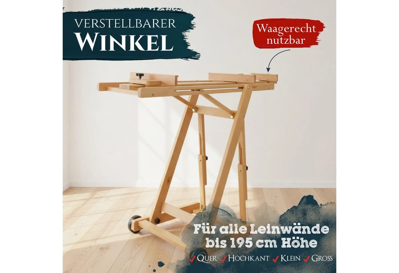 Artina Atelier-Staffelei Bordeaux Buchenholz - Bild 4