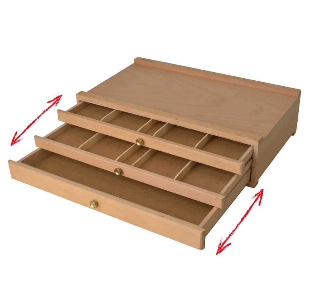 Artina Troyes Malkoffer 41x26x11cm Natur Holz - Bild 5