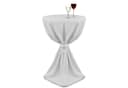 Beautissu Stehtischhusse Giulia Weiß Polyester mit Satinband Bild 2