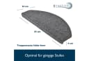 Beautissu Treppenstufenmatten ProStair Grau 15er Set Selbstklebend Bild 4