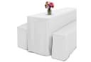 Beautissu Biertischhusse 3tlg. Set Bodenlang Weiß Polyester Bild 2