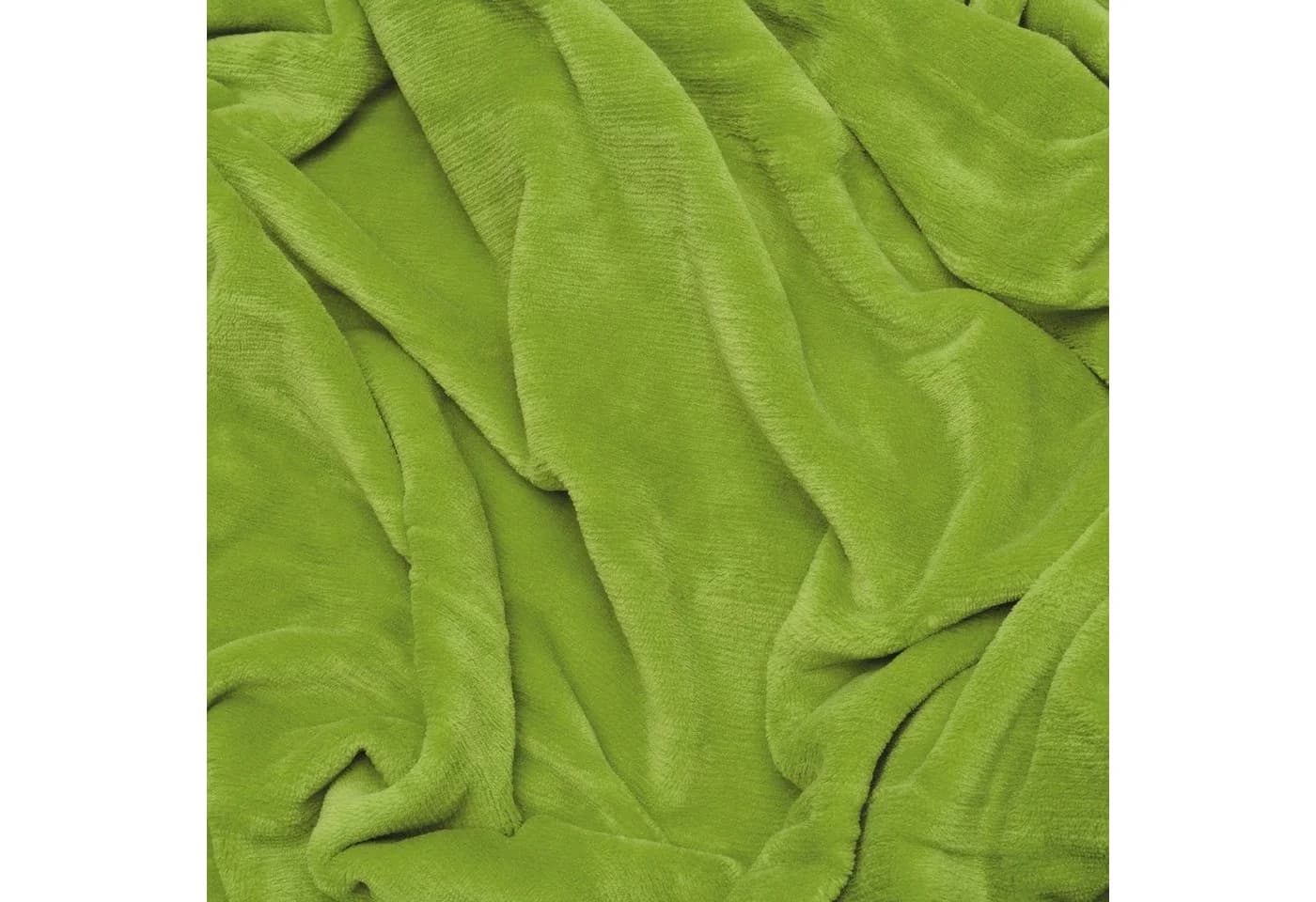 Beautissu Wohndecke Aurelia Grün Microfaser Kuscheldecke - Bild 5