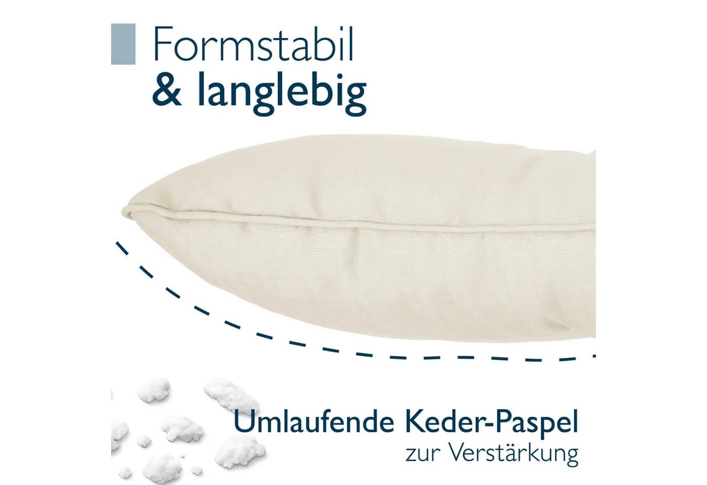 Beautissu Lounge Kissen XLuna Sitzkissen Gartenstuhl 10 cm dick - Bild 4