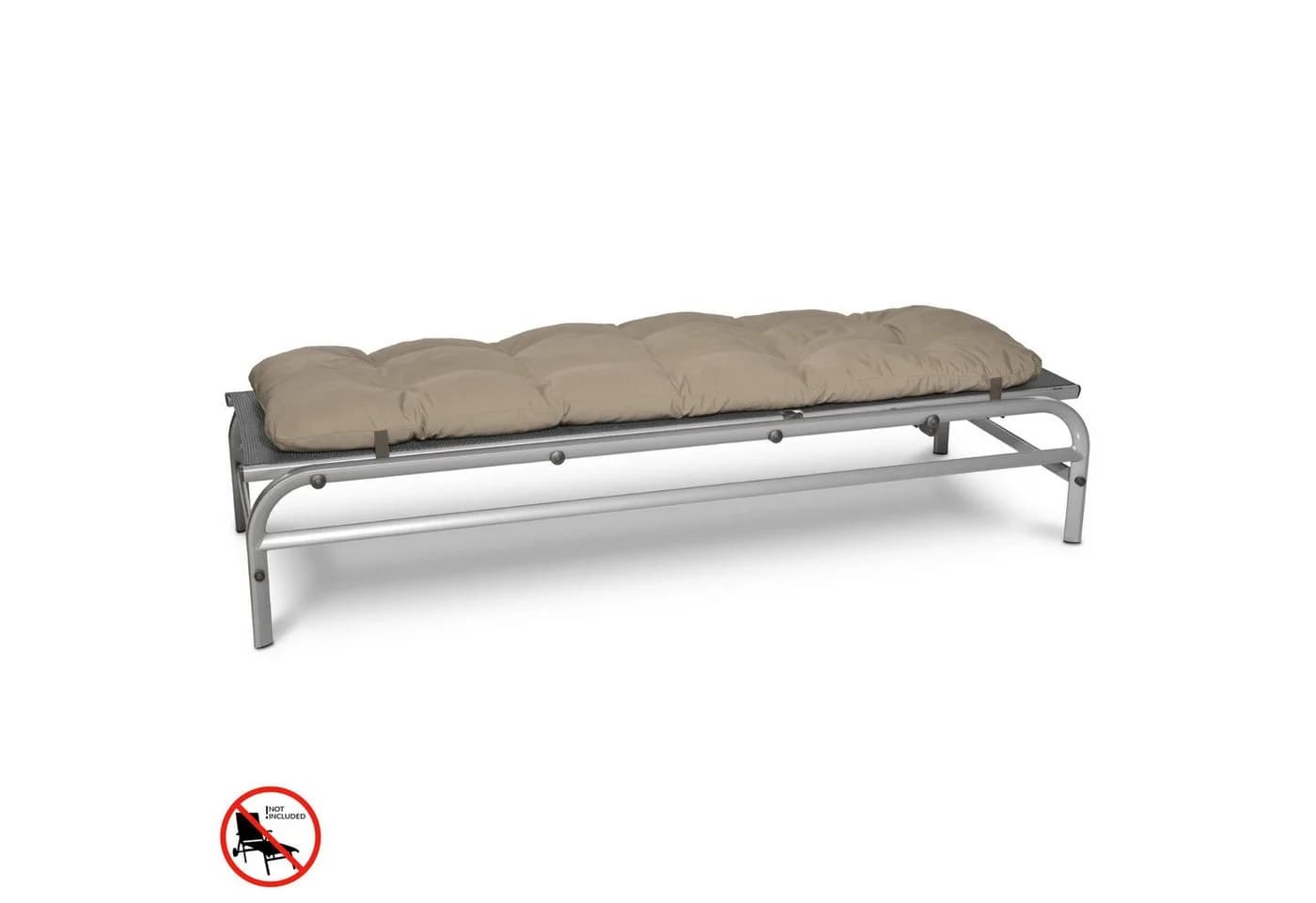 Beautissu Liegenauflage Flair RL 190x60x8 cm Beige Polyester - Bild 4