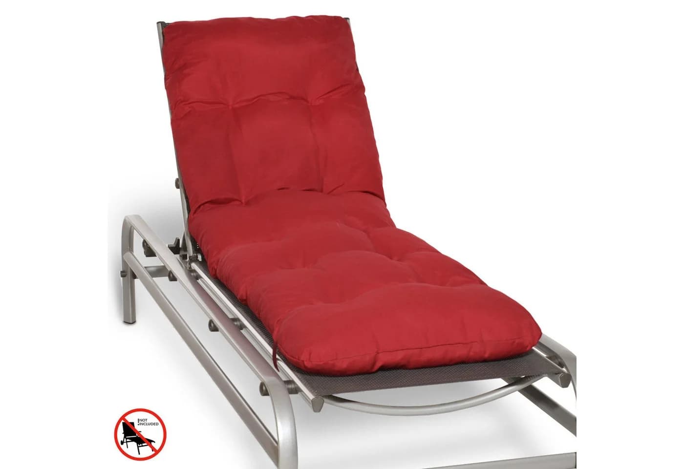Beautissu Liegenauflage Rot 190x60 cm für Gartenliege - Bild 2
