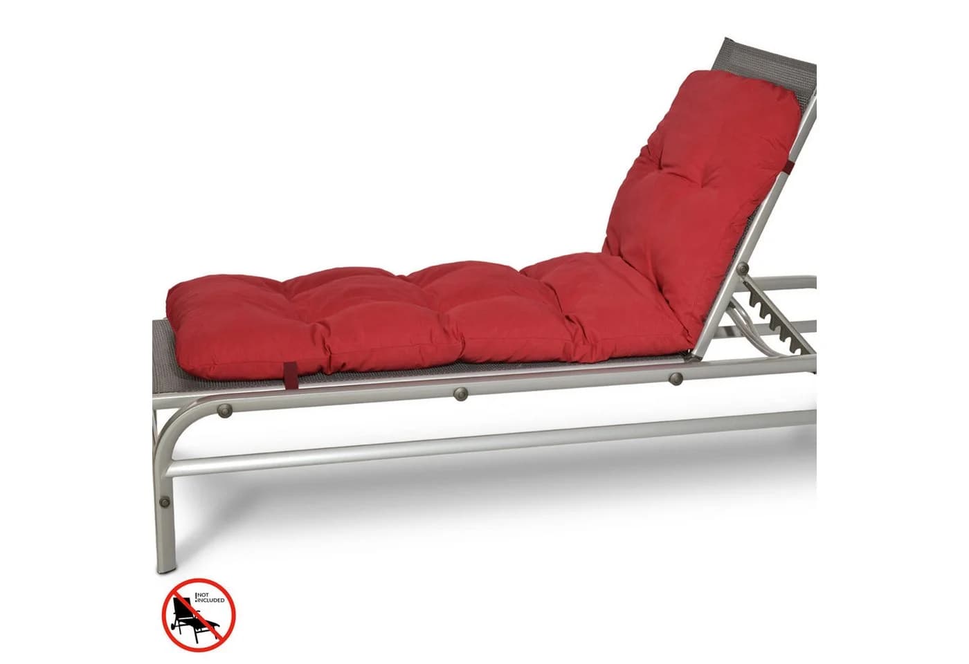 Beautissu Liegenauflage Rot 190x60 cm für Gartenliege - Bild 3