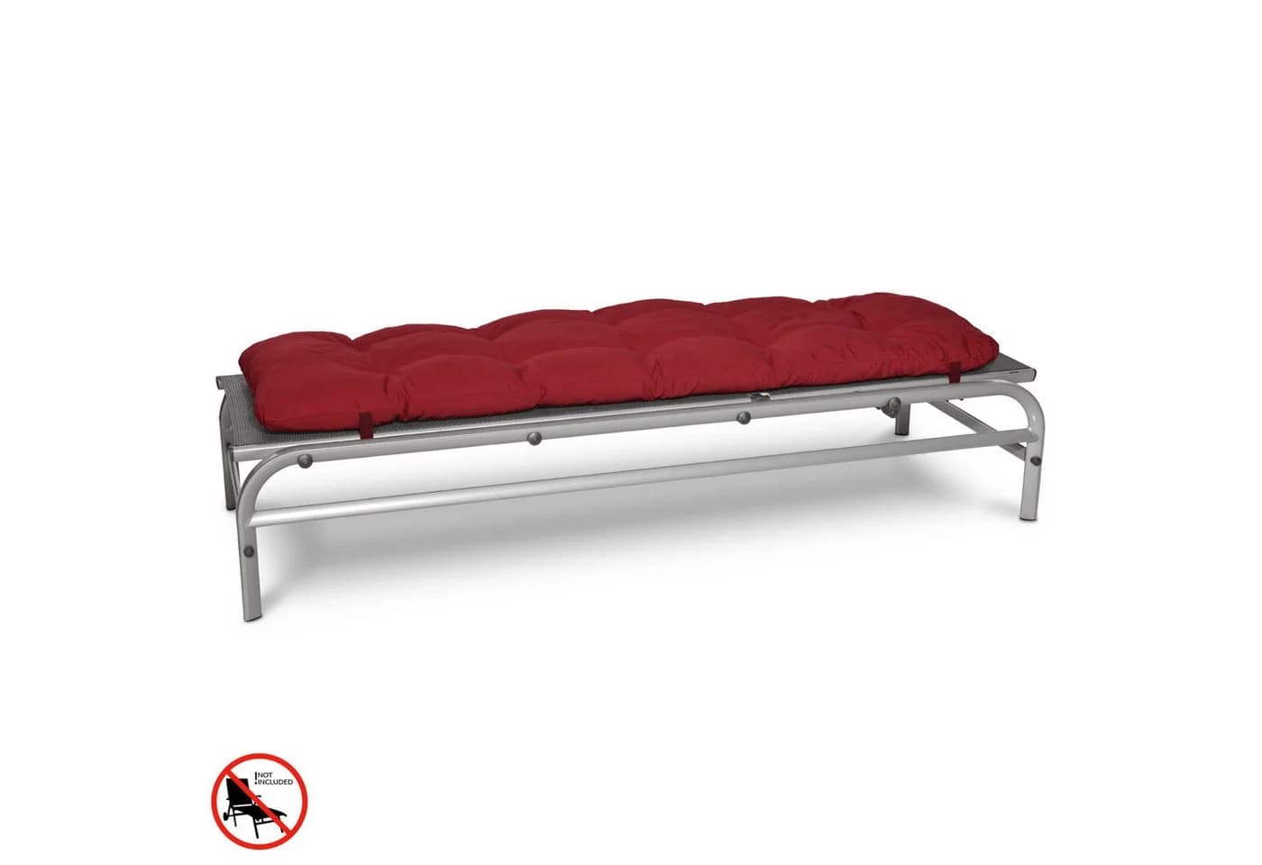 Beautissu Liegenauflage Rot 190x60 cm für Gartenliege - Bild 4