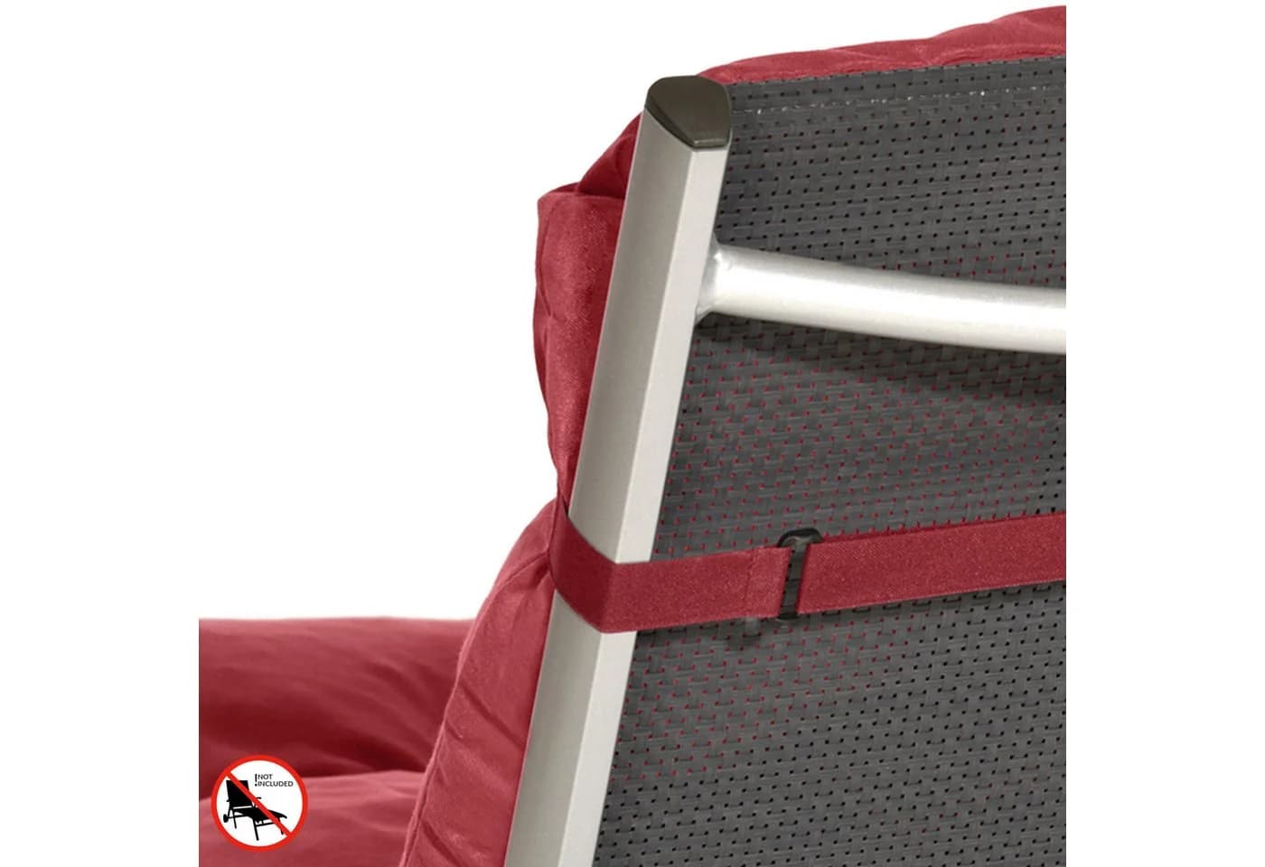 Beautissu Liegenauflage Rot 190x60 cm für Gartenliege - Bild 5