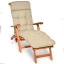 Beautissu Polsterauflage Deckchair 200x50x8 cm Natur Bild 2