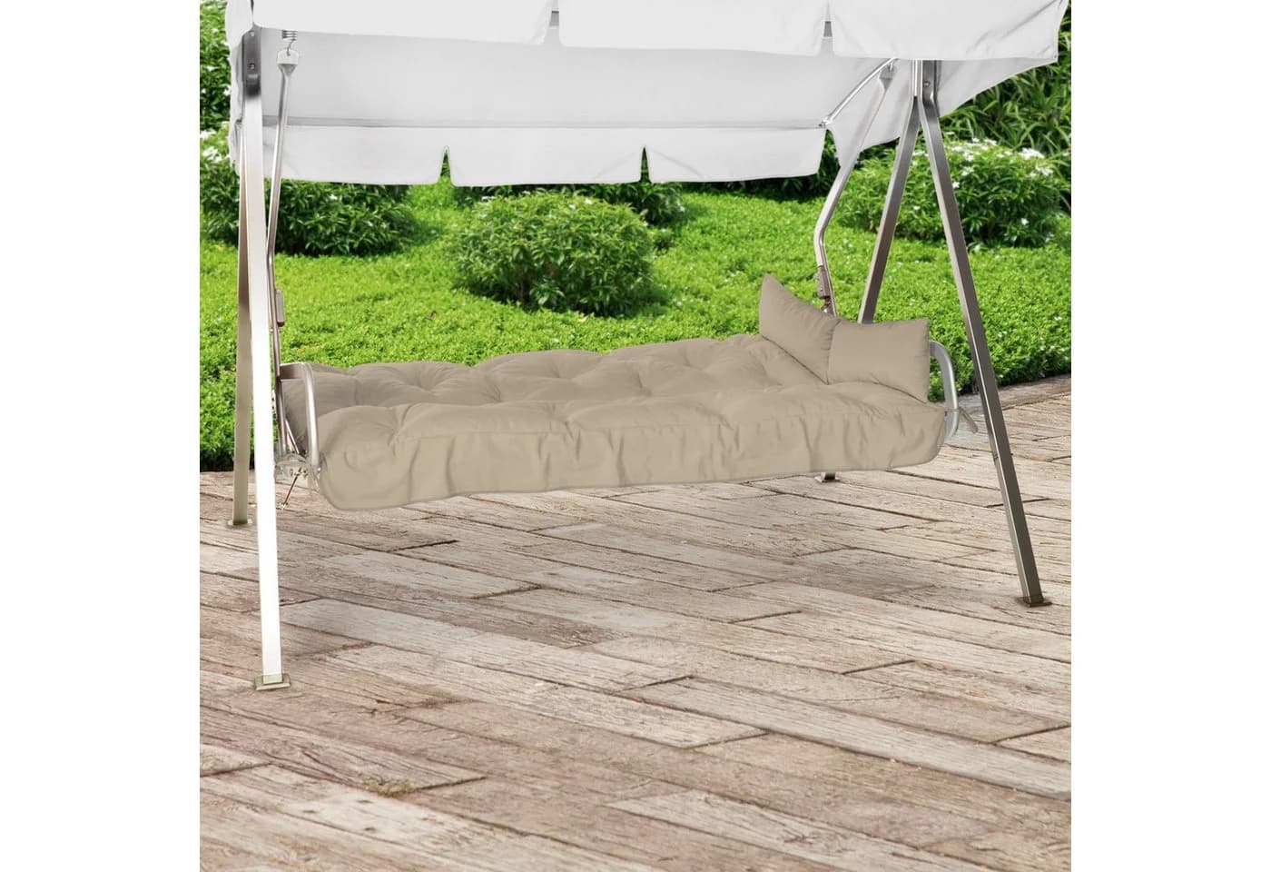 Beautissu Sitzauflage Hollywoodschaukel mit Kissen UV-Schutz - Bild 4