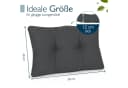 Beautissu Loungekissen Grau 10 cm Dick Polyester Bild 3