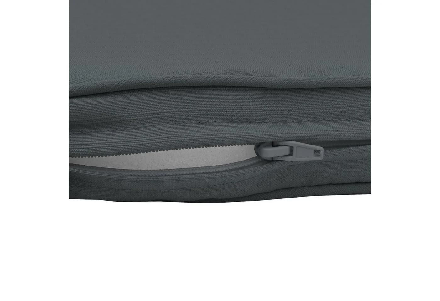 Beautissu Bankauflage Base BK Grau Waschbar mit Kissen - Bild 3