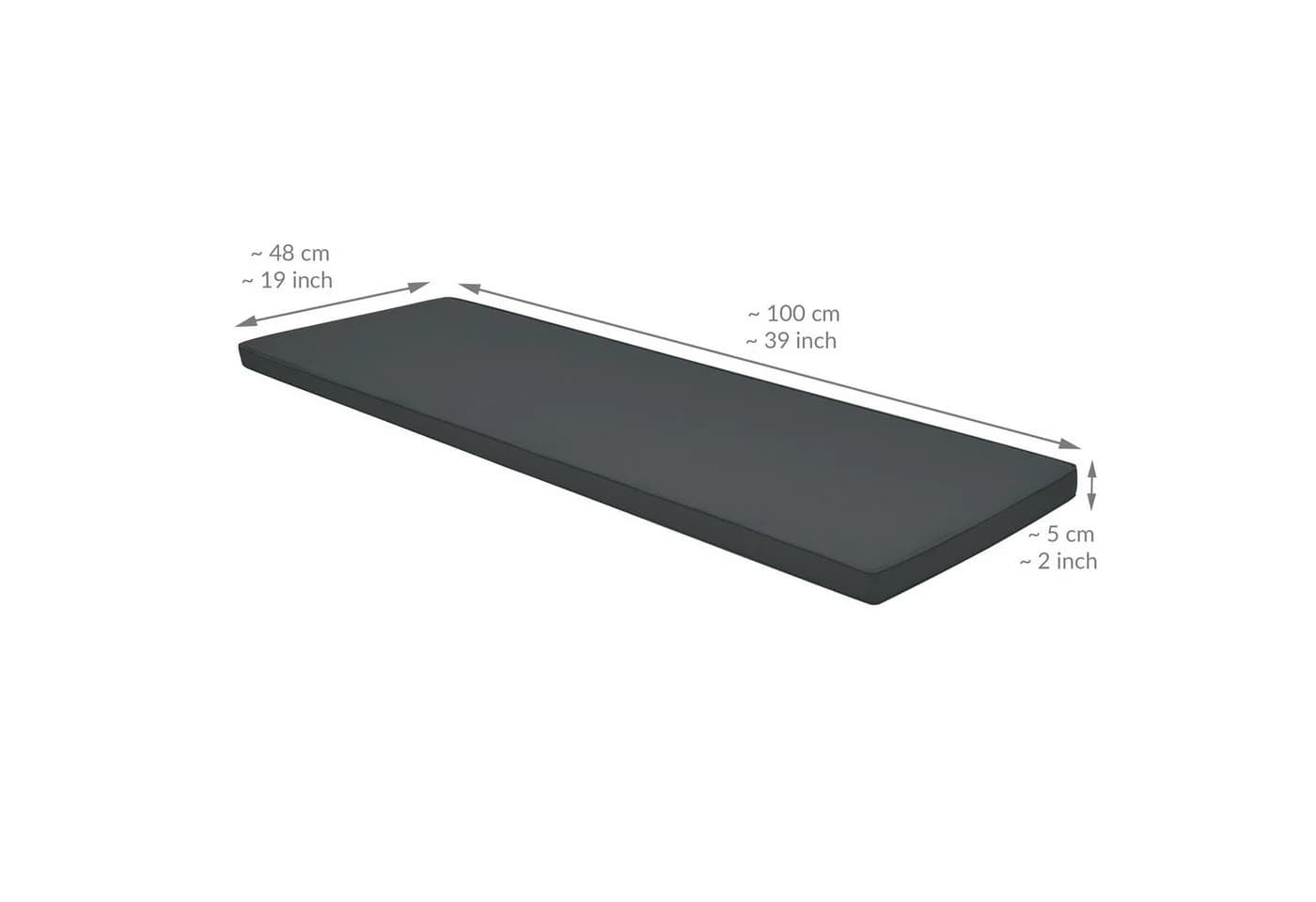 Beautissu Bankauflage Base BK Grau Waschbar mit Kissen - Bild 4
