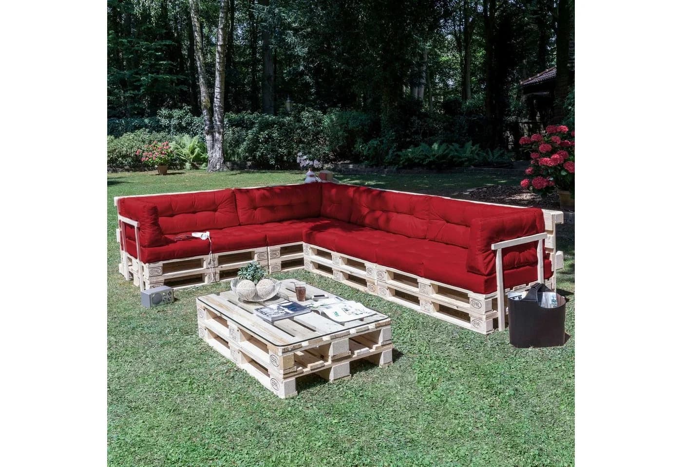 Beautissu Palettenkissen ECO Elements Rückenkissen Rot - Bild 3