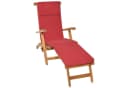 Beautissu Polsterauflage Deckchair Dunkelblau Abnehmbar Bild 2