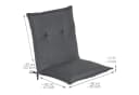 Beautissu Sitzauflage 6er Set Niedriglehner Loft NL Graphitgrau Bild 4