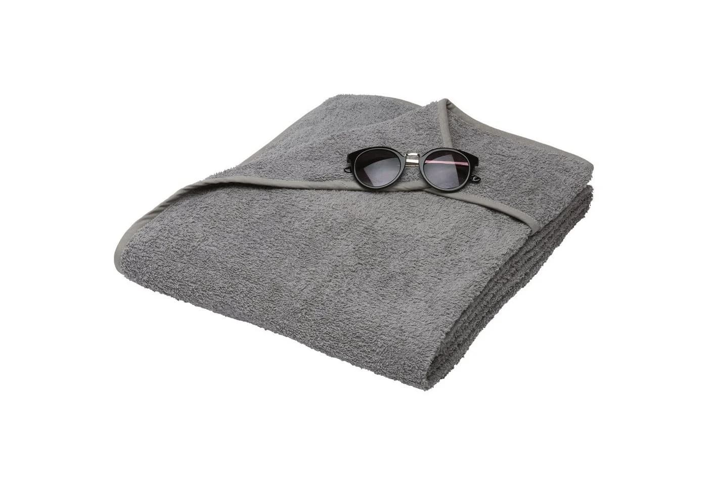 Beautissu XL Handtuch Frottee Handtuch für Sonnenliege Marbella, 70x200cm, Grau