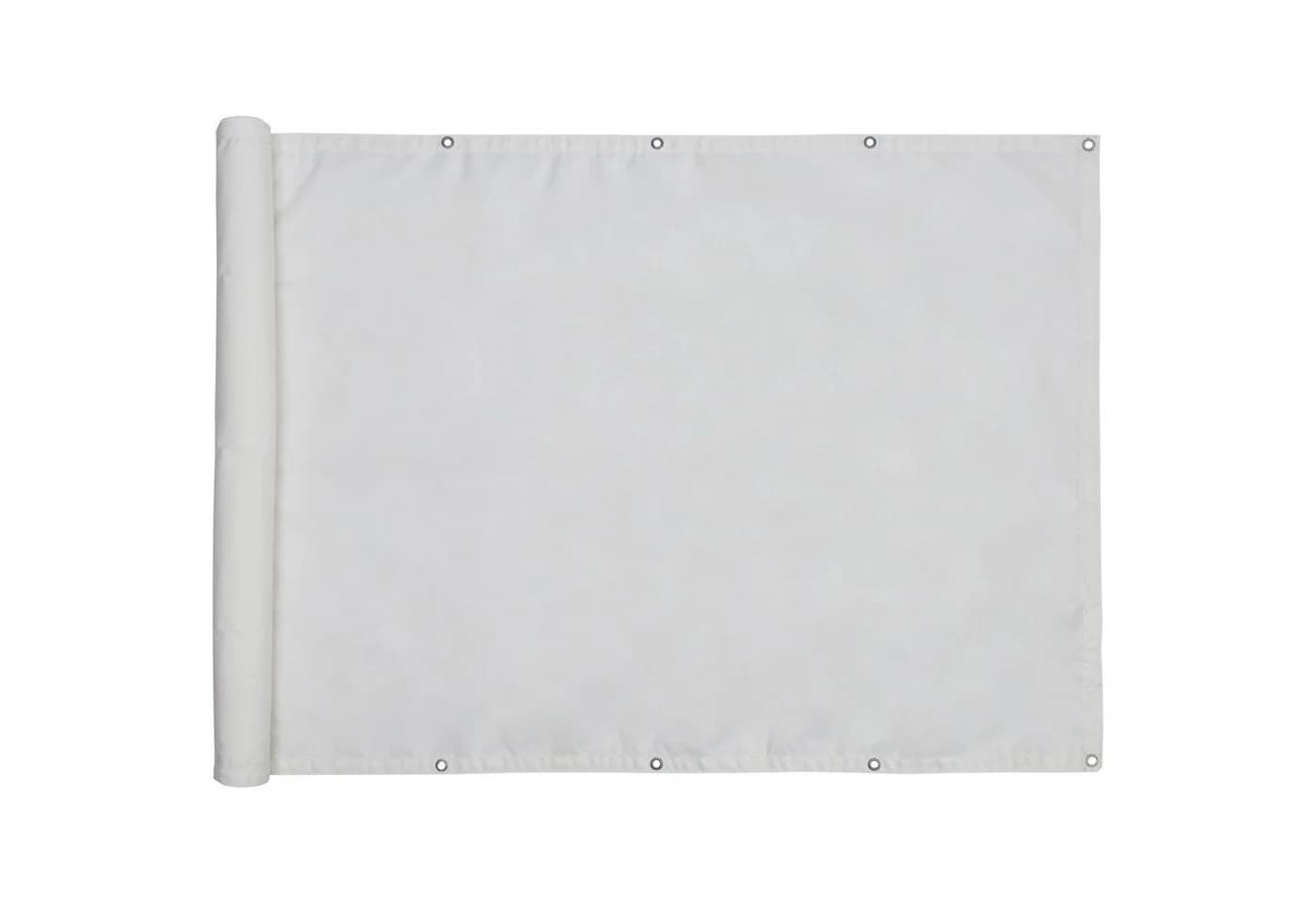 Sol Royal Balkonsichtschutz Weiß 90x300cm mit Ösen & Kordel