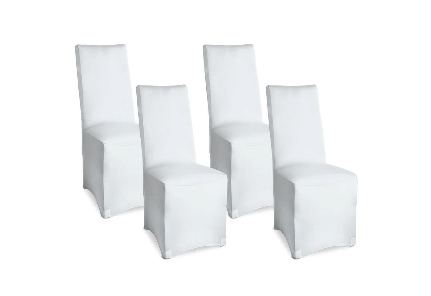 Beautissu Stuhlhusse Leona 4er Set Weiß Stretch - Bild 2
