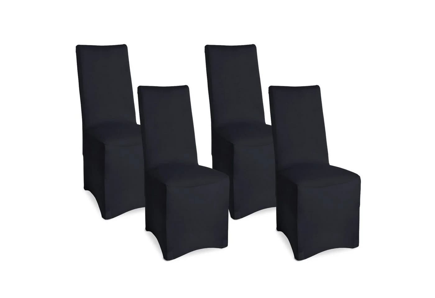 Beautissu Stuhlhusse Leona 4er Set Schwarz Stretch - Bild 2