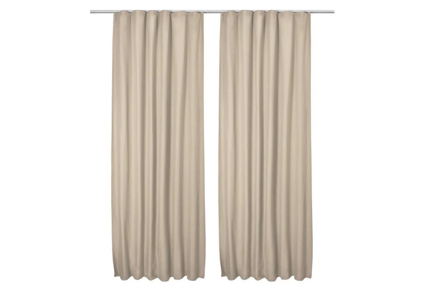 Beautissu Thermovorhang 2er Set Creme Universalband Verdunkelnd - Bild 2
