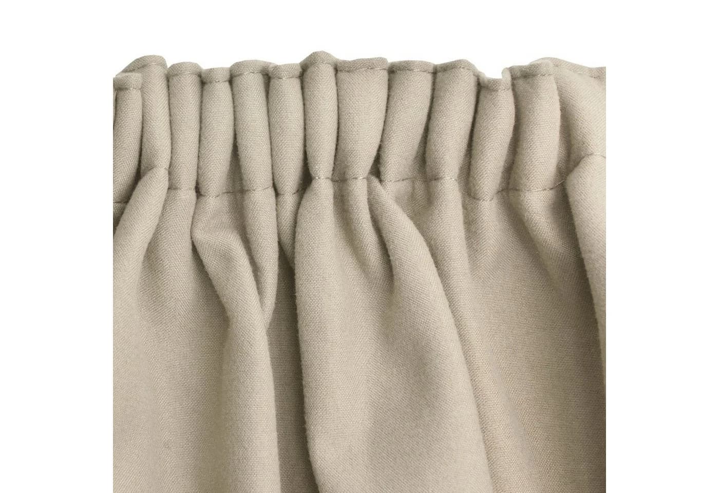 Beautissu Thermovorhang 2er Set Creme Universalband Verdunkelnd - Bild 3