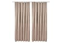 Beautissu Vorhang 2er Set Blackout Sand Kräuselband Universalband Bild 1