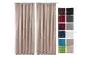 Beautissu Vorhang 2er Set Blackout Sand Kräuselband Universalband Bild 2