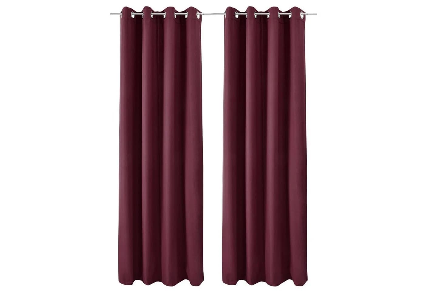 Beautissu Vorhang 2er Set Thermovorhang Gardine Bordeaux Amelie TO 140x245cm - Bild 2