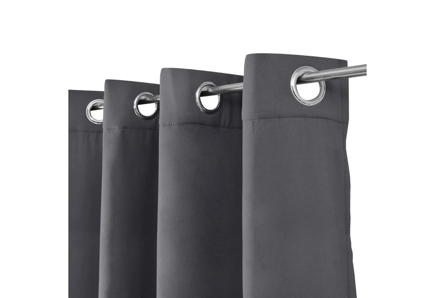 Beautissu Thermovorhang Anthrazit 2er Set